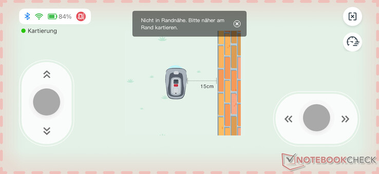 La cartografía manual es fácil, pero requiere un borde de césped claramente visible