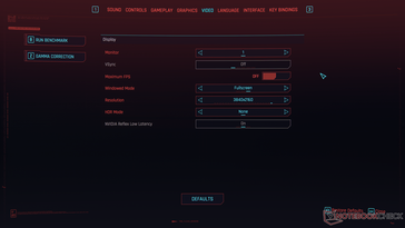 Cyberpunk 2077 Actualización 2 - Ajustes de pantalla