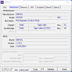 Información del sistema: CPU-Z Mainboard