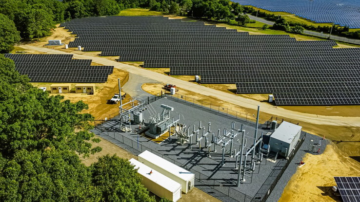 En Long Island, el campo de golf Calverton Links alberga un proyecto solar de casi 23 megavatios (imagen: National Grid Ventures)