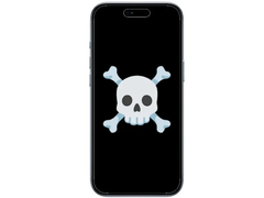 El iPhone Air puede estar muriendo. (Fuente de la imagen: Apple con emoji de calavera y huesos cruzados, editado)