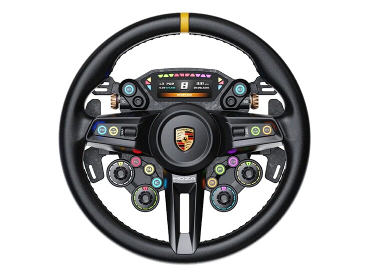 Volante de Porsche Sim Racing con licencia oficial. (Fuente de la imagen: Moza)