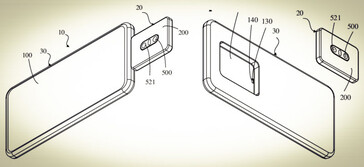 Detalle de la patente de la cámara modular de la OPPO (Fuente: OPPO/OMPI)