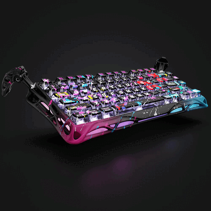 La Gravastar Mercury V75 Pro Neon Graffiti Edition cuenta con un sondeo por cable de 8.000 Hz y un tiempo de respuesta de 0,125 ms (Fuente de la imagen: Gravastar)