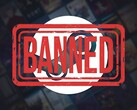 Logotipo de Steam y juegos con sello de prohibido (Fuente de la imagen: Steam con ediciones)
