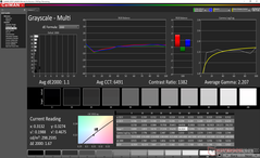 Escala de grises después de la calibración (Pantalla principal)