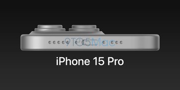 iPhone 15 Pro CAD. (Fuente de la imagen: 9To5Mac)
