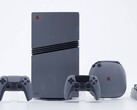 Edición limitada de la consola PlayStation 5 Pro 30º Aniversario en gris retro con dos mandos DualSense a juego, una funda de transporte y una base de carga para el mando. (Fuente de la imagen: Sony Interactive Entertainment)