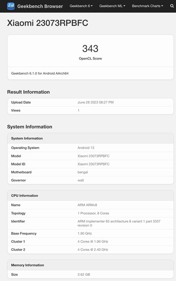 (Fuente de la imagen: Geekbench)