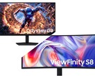 Samsung Odyssey G8 (arriba) y ViewFinity S8 (abajo).
