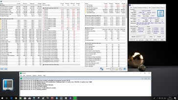 El Intel Core i5-9600K funcionando a 4,8 GHz y 1,35 V durante una prueba de esfuerzo