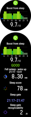 La función Boost from sleep. (Fuente de la imagen: Polar)