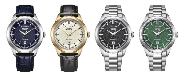 De izquierda a derecha: los relojes Citizen AW0151-00LC, AW0151-85EC, AW0151-85XC y AW0153-04AC. (Fuente de la imagen: Citizen)