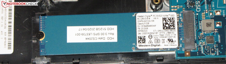 SSD NVMe usado como unidad de sistema