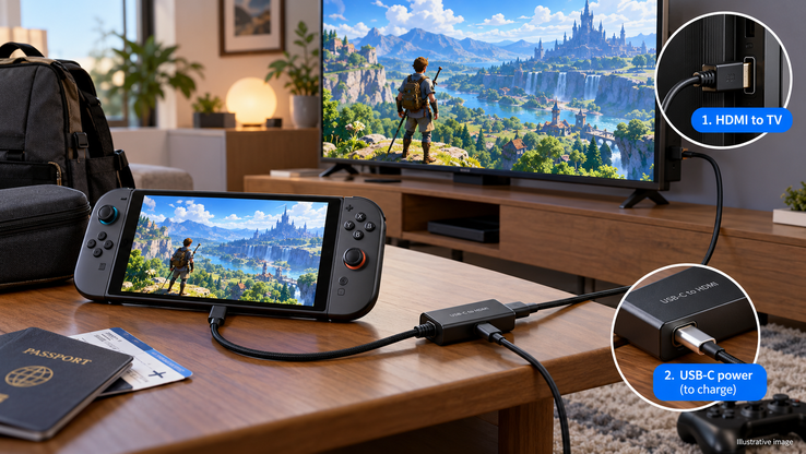 Nintendo Switch conectada al televisor