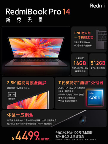 RedmiBook Pro 14. (Fuente de la imagen: Xiaomi)
