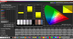 CalMAN ColorChecker (espacio de color de destino sRGB)