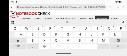 Gboard en modo horizontal