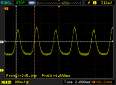 Parpadeo del OLED: 235,8 - 245,1 Hz