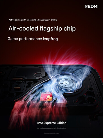 Ventilador de refrigeración activo del Redmi K90 Ultra (traducción automática)