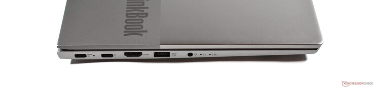 Izquierda: USB-C 3.2 Gen 2, Thunderbolt 4, HDMI 2.0, USB-A 3.0, conector de audio de 3,5 mm