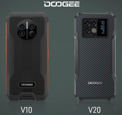Doogee V20 vs. Doogee V10 (Fuente: Doogee)