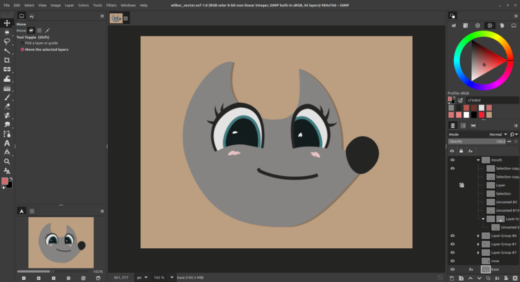 Las capas vectoriales llegan a GIMP 3.2. (Fuente de la imagen: @aka_reju en Mastodon)