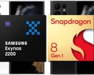 El Samsung Exynos 2200 y el Snapdragon 8 Gen 1 parecen estar igualados en el rendimiento de la CPU en Geekbench. (Fuente de la imagen: Samsung/Qualcomm/@Ishanagarwal - editado)