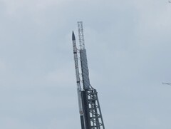 Uno de los tres cohetes de sondeo para la misión TOMEX+ (Fuente de la imagen: NASA y Danielle Johnson; recortada)