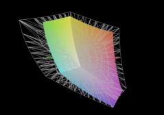 El panel cubre el 66,4% del espacio de color AdobeRGB.