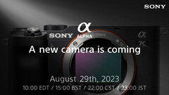 El teaser de Sony sobre el lanzamiento de una nueva camerra el 29 de agosto parece confirmar los rumores anteriores sobre una actualización de la cámara compacta de fotograma completo A7C. (Fuente de la imagen: Sony - editado)