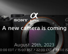 El teaser de Sony sobre el lanzamiento de una nueva camerra el 29 de agosto parece confirmar los rumores anteriores sobre una actualización de la cámara compacta de fotograma completo A7C. (Fuente de la imagen: Sony - editado)