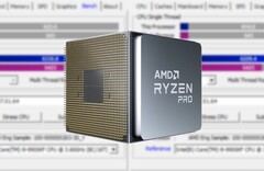 El Ryzen 7 PRO 5750G contará con las tecnologías PRO de AMD orientadas a la empresa y con funciones de seguridad mejoradas. (Fuente de la imagen: AMD/CPU-Z - editado)
