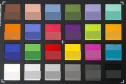 ColorChecker: El color de referencia se muestra en la mitad inferior de cada área de color