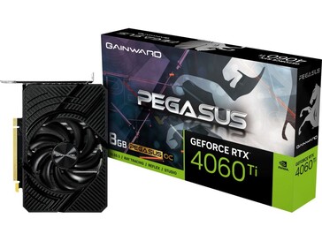 Gainward RTX 4060 Ti 8 GB Pegasus OC (Fuente de la imagen: Gainward)