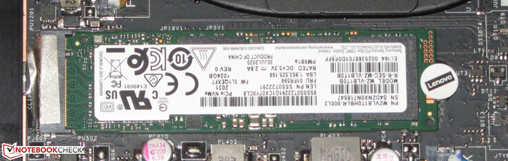 Una unidad SSD NVMe sirve como unidad del sistema.