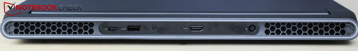 Trasera: USB-C 3.2 Gen2, USB-A 3.0 con PowerShare, HDMI 2.1, conector de alimentación