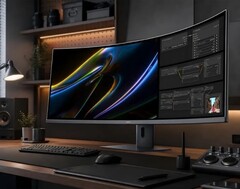 El monitor para videojuegos HKC Apocalypse 43H180C cuenta con una relación de aspecto de 24:9 y una resolución de 5k2k+. 