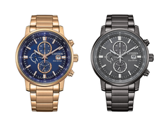 El Citizen CA0843-89L (izquierda) y el CA0847-88H (derecha), fotografiados sobre un fondo blanco. (Fuente de la imagen: @plus9time en Instagram)