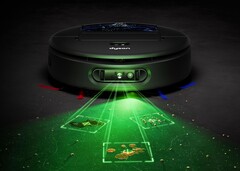 La cámara AI está asistida por esta iluminación LED verde que ya hemos visto en las aspiradoras de barra de Dyson (Fuente de la imagen: Dyson)