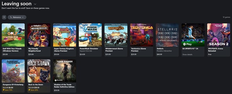 Juegos que dejarán de estar disponibles en Xbox Game Pass en julio de 2026.