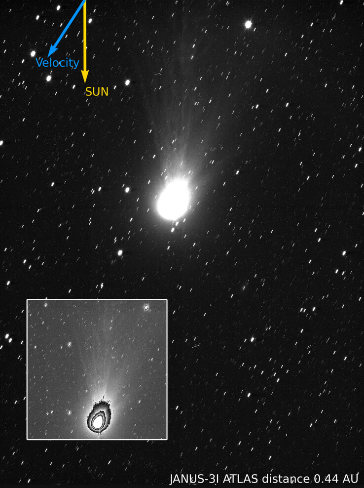 Una imagen del cometa 3I/ATLAS tomada por la sonda Juice.