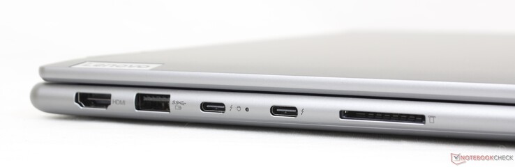 Izquierda: HDMI 2.0, USB-A 3.2 Gen. 1, 2x USB-C con Thunderbolt 4 + PD + DP, lector de tarjetas SD