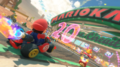 Carrera de Mario Kart World con Mario al volante (Fuente de la imagen: Nintendo of America)