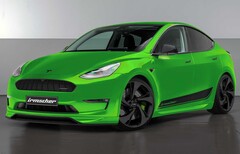 El frontal del Tesla Model Y tuneado tiene un diseño mucho más agresivo (Imagen: Irmscher)