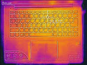 Temperature development upper side (idle)