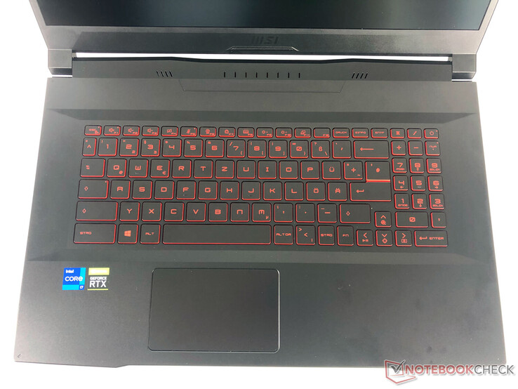 Teclado y touchpad del MSI Katana GF76