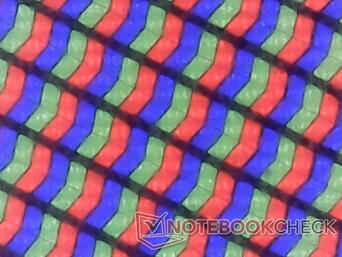 Píxeles RGB nítidos con una granulosidad mínima a pesar de la superposición mate