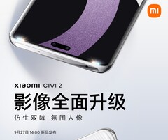 El Xiaomi Civi 2 copiará la pastilla del iPhone 14 Pro. (Fuente: Xiaomi)