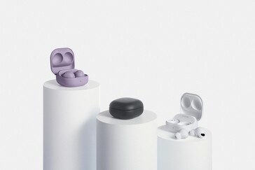 Samsung Galaxy Buds2 Pro - Variantes de color grafito, blanco y morado bora. (Fuente de la imagen: Samsung)